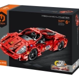 set de construcție mașină de curse cu mecanism pull-back, 437 piese