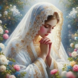 Pictură cu diamante Fecioara Maria Rugătoare 30x40 cm