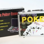 set de poker în servietă din aluminiu, 200 piese