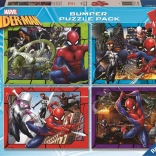 Puzzle Spiderman 4x100 piese
