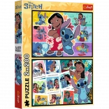 Puzzle 2x200 Viața Veselă a lui Stitche - Disney Lilo și Stitch