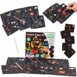 Woopie Art&Fun set creativ cu imagini de zgâriat pentru copii, 7 piese