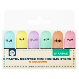 Mini markere pastelate parfumate STARPAK – set 6 buc