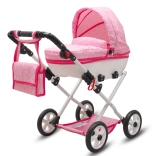 Cărucior de lux pentru păpuși New Baby Comfort – roz