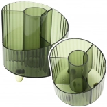 Organizator pentru articole de scris transparent verde