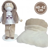 hăinuțe pentru păpușă NEW BORN 40–42 cm – set 5 piese cu perniță reversibilă