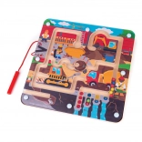 Labirint magnetic de șantier Bigjigs Toys