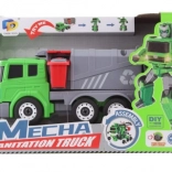 Robot gunoier transformabil 2 în 1 cu baterii