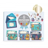 Set cadou DJECO cu invitații Pirați