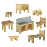 Mobilier miniatural din lemn CREATIVE KITS
