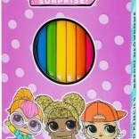 Creioane colorate triunghiulare 12 buc ASTRA L.O.L. SURPRISE