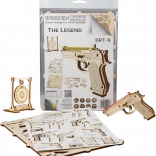 Puzzle 3D din lemn pistol Legend BRT‑19 WOODEN CITY (31 piese)