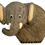 Magnet din lemn elefant din profil 2Kids Toys