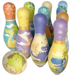 Popice de bowling moi cu dinozauri WOOPIE – set 12 piese
