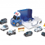 Mașină de poliție cu efecte și 6 mașinuțe