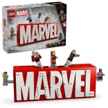 lego marvel – logo MARVEL cu minifigurine