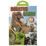 Imagini de zgâriat dinozauri – set 6 carduri 21 × 14 cm