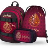Set școlar Harry Potter Hogwarts vișiniu – rucsac, penar și săculeț