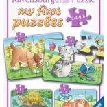 RAVENSBURGER Primul meu puzzle Animale de companie 4-în-1 (2,4,6,8 piese)
