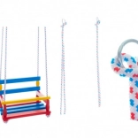 Leagăn colorat din lemn 38 × 30 cm, capacitate 80 kg