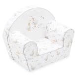 Fotoliu pentru copii din spumă cu gâște, cu husă din bumbac lavabilă