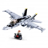 Sluban ModelBricks avion de vânătoare F/A‑18 Super Bumblebee set de construcție