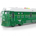 Tren cu inerție cu efecte luminoase și sonore cu proiecție – verde 33 cm