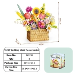 Set de construcție buchet de primăvară în coș, 1615 piese