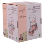 Labirint din lemn cu mărgele și animăluțe