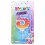 Lumânare de petrecere numărul 5 Stele