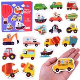Puzzle pentru copii în două piese – Transport: 23 puzzle-uri educative cu vehicule