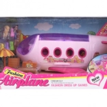 Avion la modă pentru păpuși cu accesorii