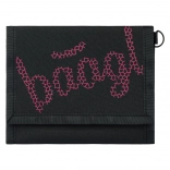 Portofel BAAGL în culoare neagră cu broderie roșie