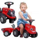 Trotinetă tip tractor BABY CASE IH cu remorcă și accesorii
