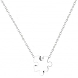 Lanț din oțel cu pandantiv puzzle din oțel chirurgical 316L