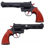 Revolver cu capse – recuzită pentru copii, neagră, tip pistol, cu sunet de împușcătură