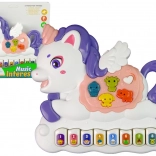 Pian Interactiv Unicorn Alb