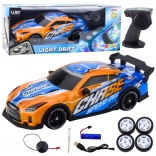Mașină sport RC cu caroserie iluminată și mod drift – portocaliu