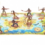 Figurine indieni cu hartă
