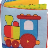 Cartea foșnitoare din bumbac GOKI cu fluier pentru copii