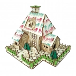 Puzzle 3D din lemn Căsuța vrăjitorească WOODCRAFT