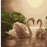 pictură cu diamante Cântecul lebedei 30 × 40 cm