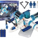 Stație spațială cu rachetă – set de 17 piese cu efecte luminoase și sonore