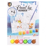 Pictură pe numere – câini la mare, set de 2 imagini