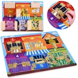 Tablă senzorială manipulativă din lemn cu încuietori și numere