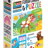 Puzzle educative și carduri Lisciani Ferma