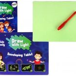 Tablă de desenare cu lumină fluorescentă