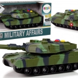 Tanc militar 1:32 cu camuflaj, lumini și sunete