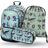 Set școlar BAAGL 3 piese HARRY POTTER Animale fantastice – rucsac, penar și săculeț