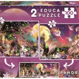 Puzzle Panorama Zâne de basm 2x100 piese